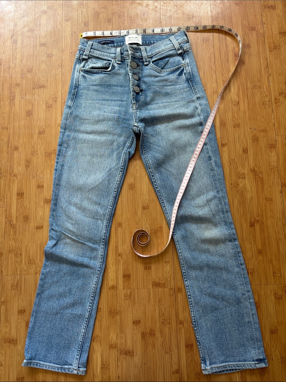 McGuire Denim Straight Leg Jeans in Light Blue Wash